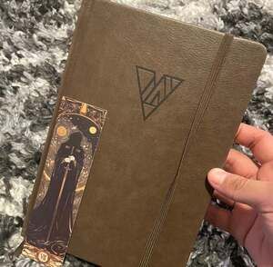 The Vibe Journal Mindfulness and Guided Meditation Brown Faux Leather Notebook